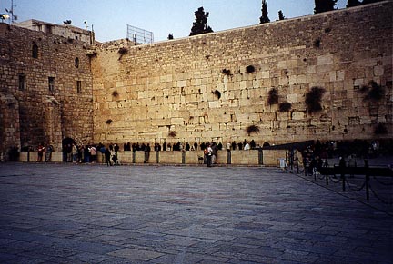 Jews at the Western Wall of the Second Temple to God in Jerusalem